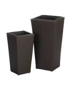TUSCANY WICKER TALL PLANTERS
