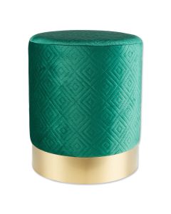 GREEN VELVET STOOL