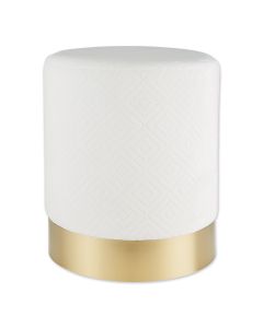 WHITE VELVET STOOL